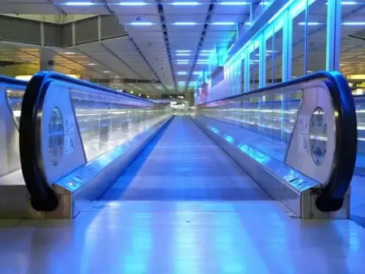 escalator moving walkway inlet place