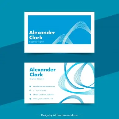 ethereum business card template elegant dynamic waving curves