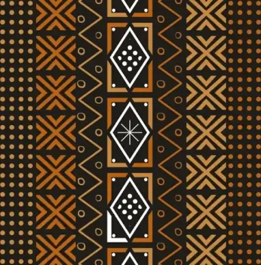 ethnic pattern classical dark style symmetric repeating design