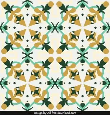 european pattern template colorful flat repeating symmetric illusion