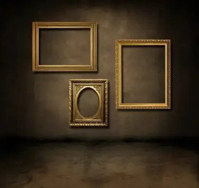 european photo frame picture on the wall 2