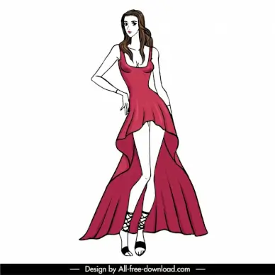 evening dresses   template elegant design 