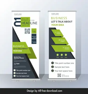 event conference standee banners templates 3d geometric