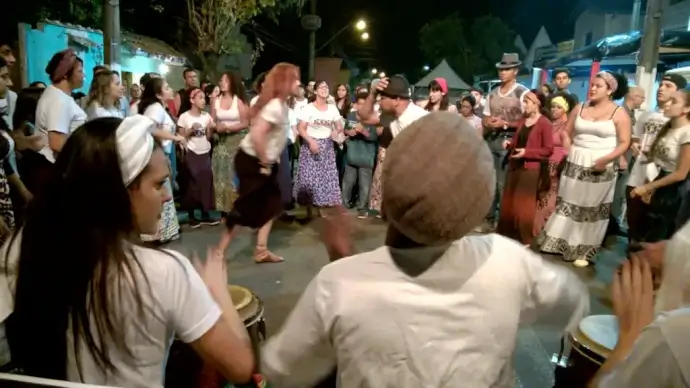 excited crowds with freestyle dance outdoor