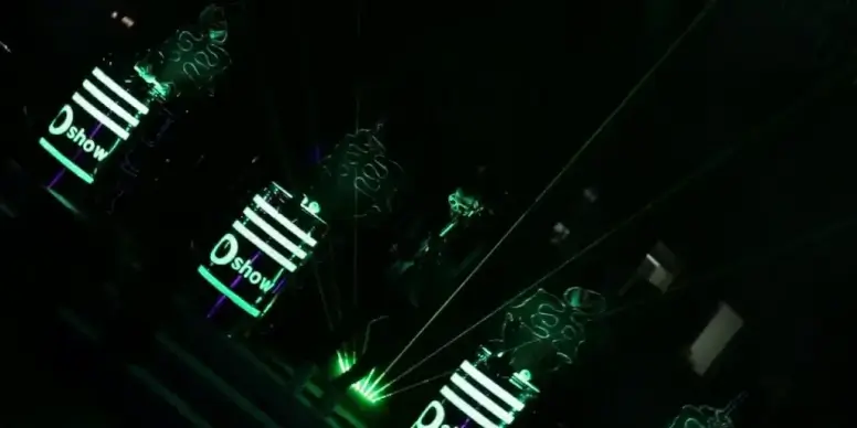 exciting music show with sparkling light effect
