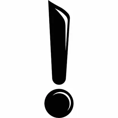 exclamation mark instruction icon