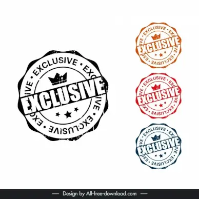 exclusive stamp templates stars crown classic 