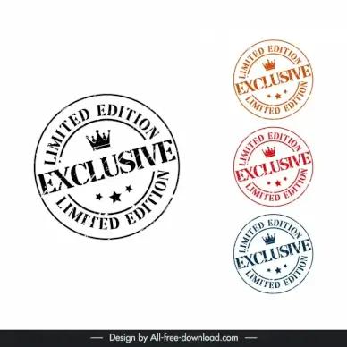 exclusive stamps collection elegant stars crown classic