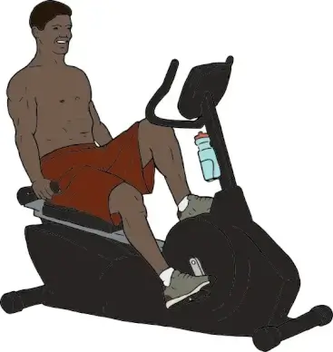 Exercise Bike Man clip art