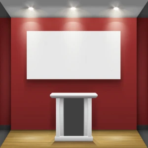 exhibition booth window free vector