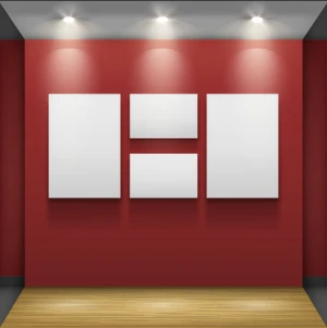 exhibition booth window free vector