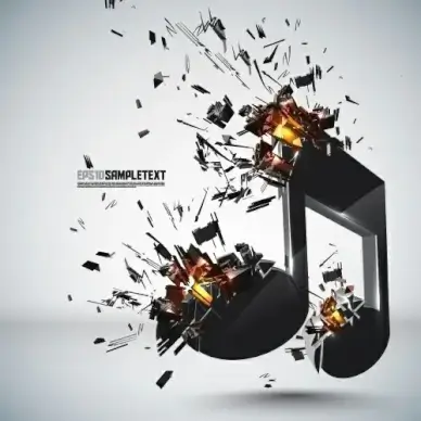 explosive threedimensional graphics 04 vector