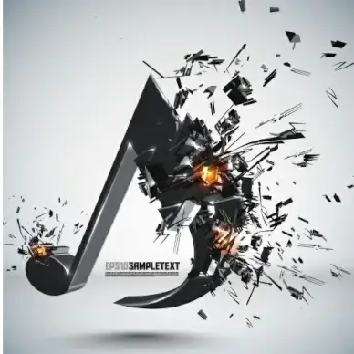 explosive threedimensional graphics 05 vector