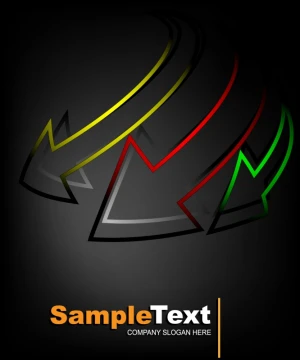 arrows background modern colorful sketch