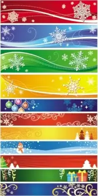 exquisite christmas banner vector