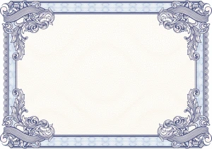 certificate template elegant classical symmetric european decor