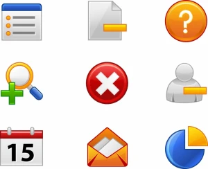 user interface icons shiny colored modern flat design