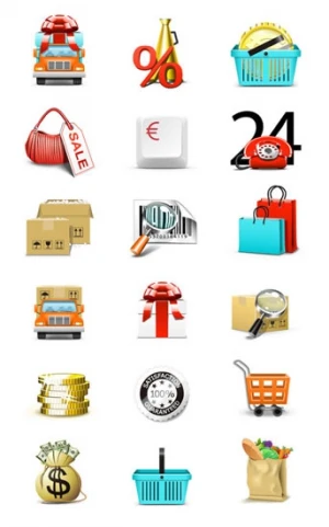 trading icons templates modern colorful symbols