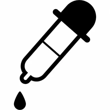 eye dropper sign icon flat black white outline