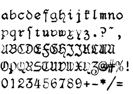 F25 Blackletter Typewriter