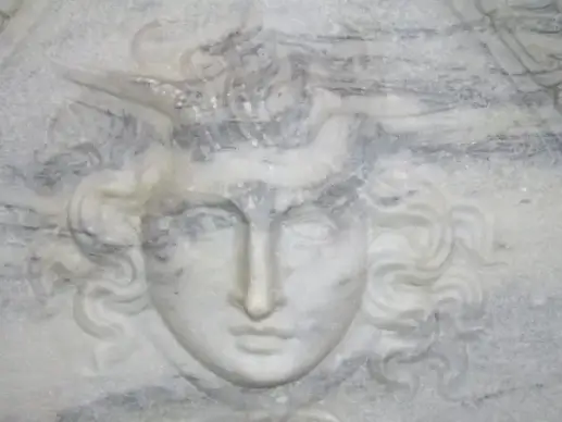 face relief in marble