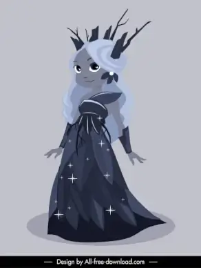 fairy icon cute girl sketch sparkling cartoon design