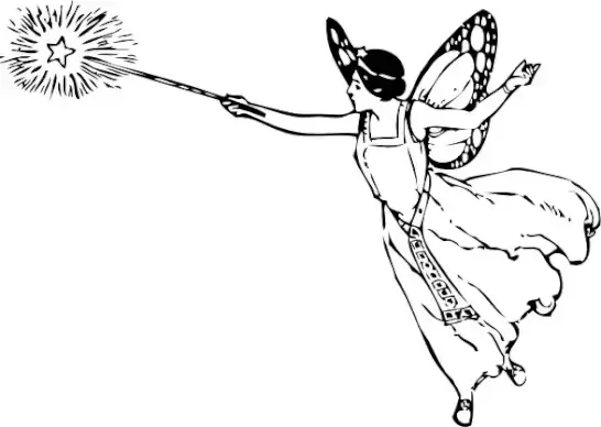 Fairy With Wand clip art