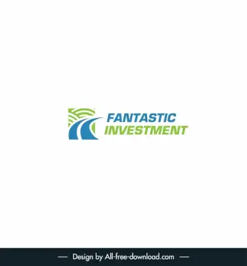 fantastic investment company agriculture and transport logo template elegant texts curves outline 