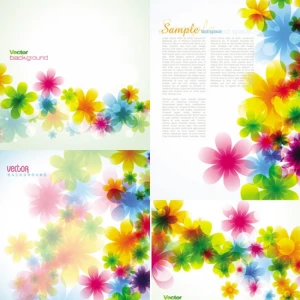 flora background templates modern colorful blurred petals decor
