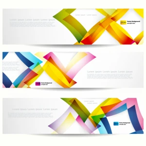 decorative banner templates shiny modern colorful abstract