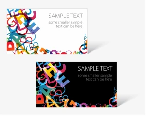 card templates colorful texts decor messy design