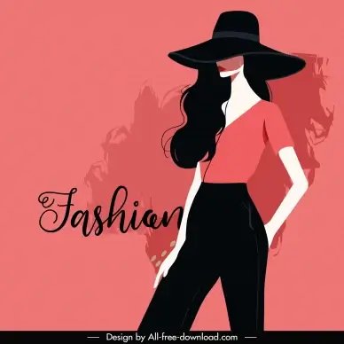 fashion design element female model posing