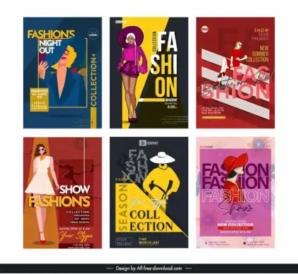 fashion flyer template flat model performance design