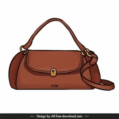 fashion handbag template elegant classic handdrawn
