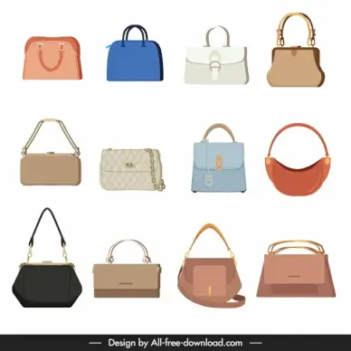 fashion handbag templates collection elegant modern