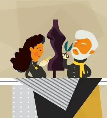 fashion job drawing male female designer icons
