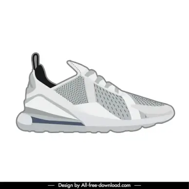 fashion male shoes template modern flat sketch