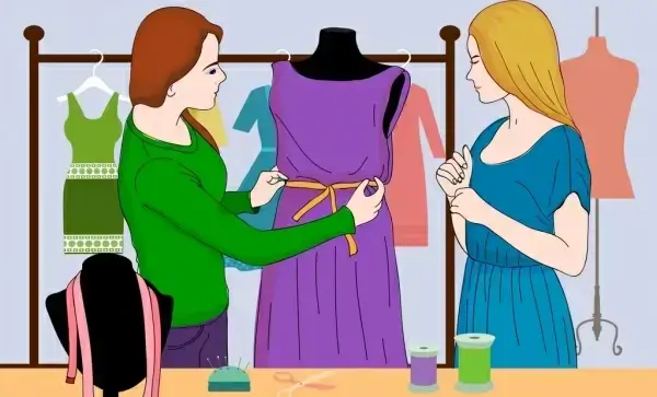 fashion work drawing designer guest icons colored cartoon