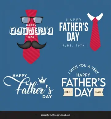 fathers day design elements elegant objects symbols