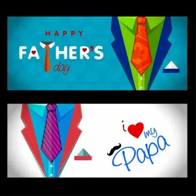 fathers day poster illustration with vests design