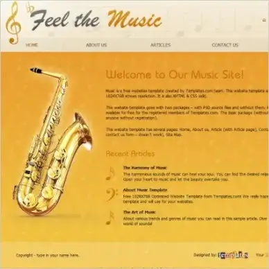 Feel The Music Template