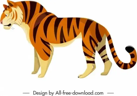 felidae creature icon cartoon tiger sketch