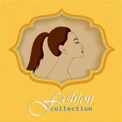 female fashion background woman face colored classical decor