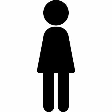 female icon sign flat symmetric geometry silhouette design