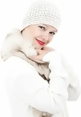 female model in winter