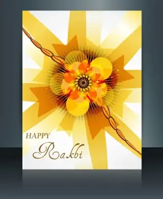 festival raksha bandhan template brochure colorful illustration
