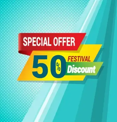 festival special discount banner template