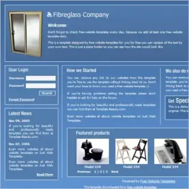 Fibre glass Template