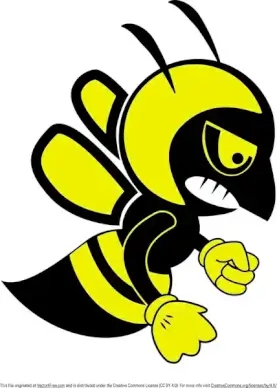 fighting bee vector