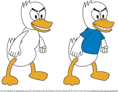 fighting duck vector